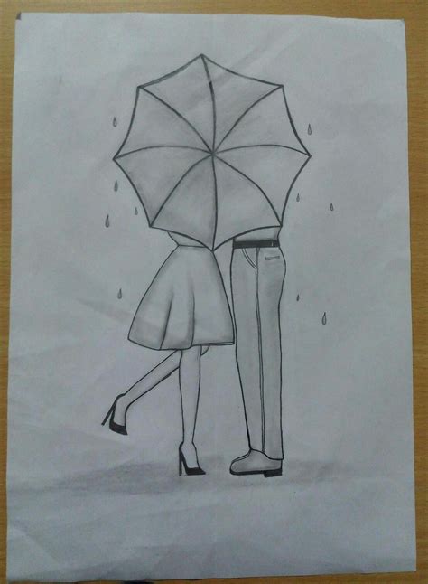 Romantic Rainy Day Drawing