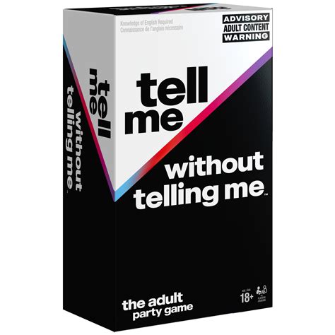 Tell Me Without Telling Me Party Card Game For Adults Ages 18 And Up