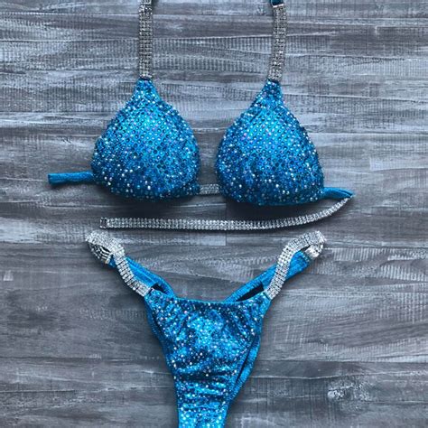 Light Blue Competition Bikini Etsy