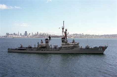 A Starboard Beam View Of The Guided Missile Destroyer Uss Benjamin