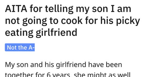 Picky Daughter In Law Wont Eat Mother In Laws Food After 6 Years So