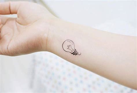 Light Bulb Tattoo On The Wrist