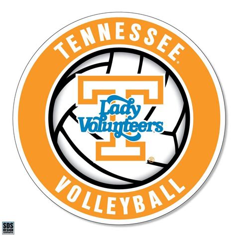 Lady Vols | Tennessee Lady Vols 3" Volleyball Circle Decal | Orange Mountain