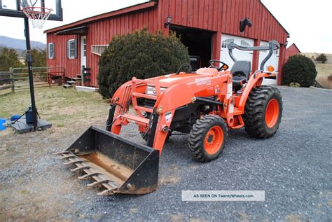 Kubota L With Front Loader And Woods Backhoe Only Hours