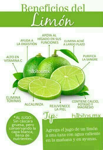 Beneficios del limón Beneficios de alimentos Nutrición Frutas y