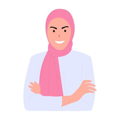 Ilustra O Vetorial De Uma Mulher Mu Ulmana Hijab Vetor Premium