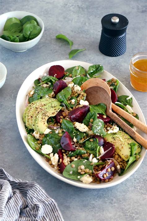 Salade De Lentilles Vertes Betteraves Et Feta Del S Cooking Twist