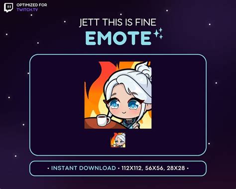 Valorant Jett Twitch Emote This Is Fine Jett Discord Emote Jett