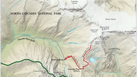 Best North Cascades National Park Hike Trail Map National Geographic