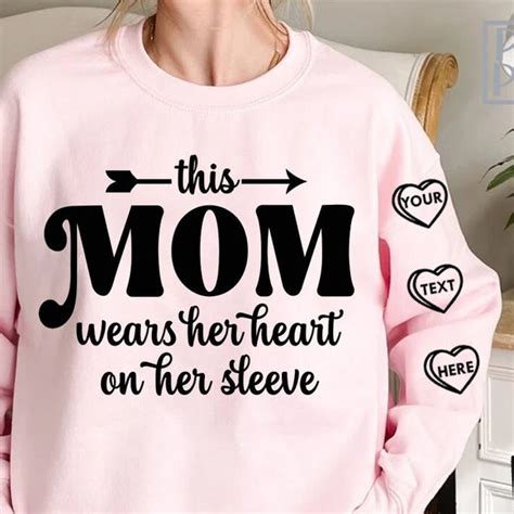 This Mama Wear Her Heart On Her Sleeve Etsy