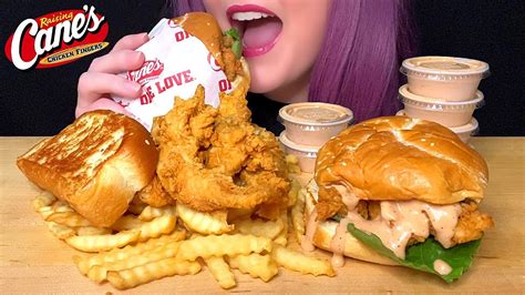 Asmr Raising Canes Mukbang No Talking My First Time Trying Youtube