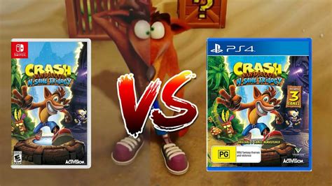 Nintendo Switch Vs PS4 Crash Bandicoot N Sane Trilogy Gameplay