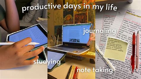 Study Vlog Productive Days In My Life Lots Of Studying Note Taking