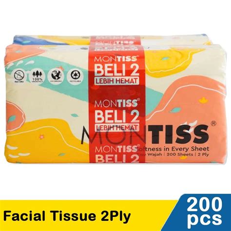 Montiss Facial Tissue 2ply200s 2 In 1 Klik Indomaret