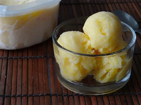 Sorbet ananas avec ou sans sorbetière La Cuisine d Adeline