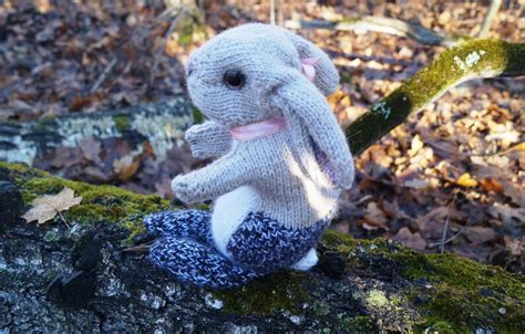 Holland Lop Rabbit Realistic Knitted Bunny Doll Plush Etsy