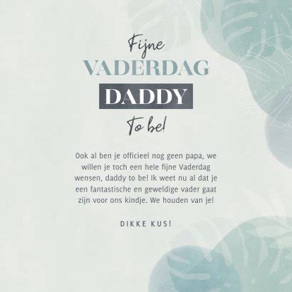 Hippe Daddy To Be Vaderdag Kaart Met Jungle Kaartje Go