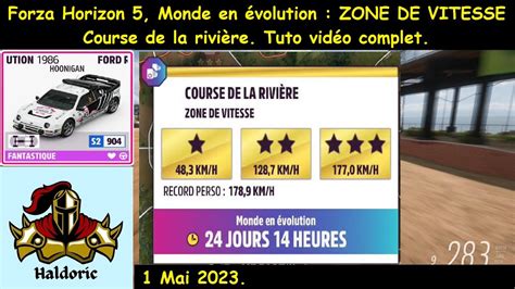 Forza Horizon 5 FH5 Monde en évolution ZONE DE VITESSE Course de la