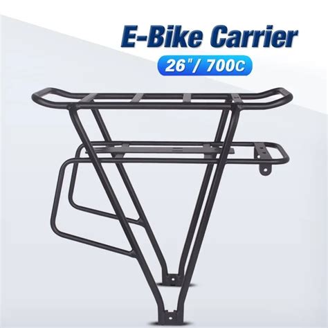 Bike Luggage Rack Double Layer Black 26inch 28inch 700c Bicycle Battery