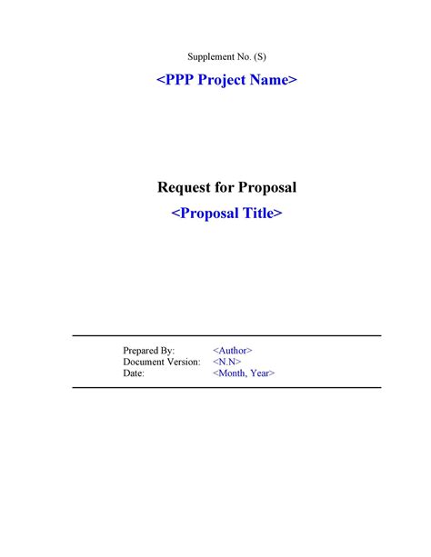 Best Request For Proposal Templates Examples Rpf Templates