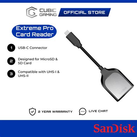 SanDisk Extreme PRO SD Card USB Type C Card Reader Writer SDDR 409 G46