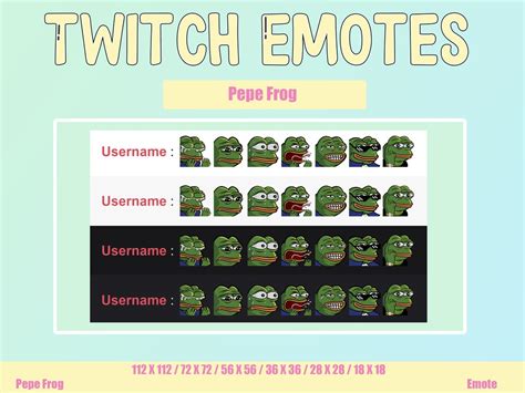 Twitch Emote Pepe Frog Funny Meme Emote Cartoon Meme Emote Streamer Custom Emote Pepe Frog Meme