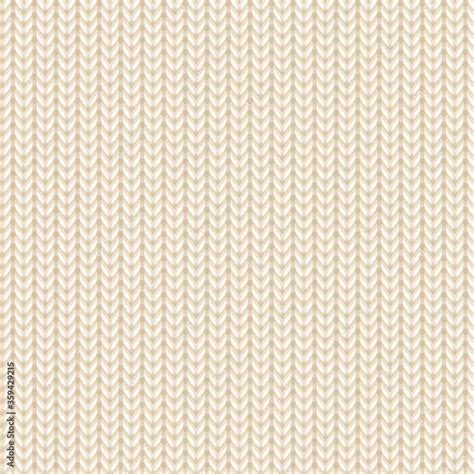 Seamless Knitted Fabric Knitted Beige Pattern Realistic Knitting