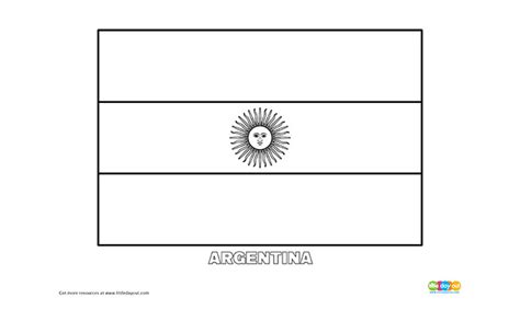 Free Argentina Flag Colouring Page - Little Day Out