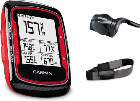 Garmin Gps Edge 500 Carbon Rouge Hrm Cad Cardio Cadence Alltricks