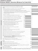 Fillable Schedule M Mtc Alternative Minimum Tax Credit