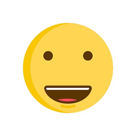 Caractère émoticône Très Heureux Et Souriant Icône Vecteur Emoji