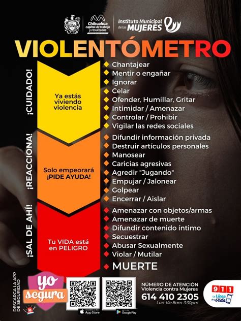 Mujer detecta si eres víctima de violencia con el violentómetro La