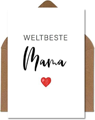 The Life Barn Postkarte Mit Umschlag Weltbeste Mama Karte Zum