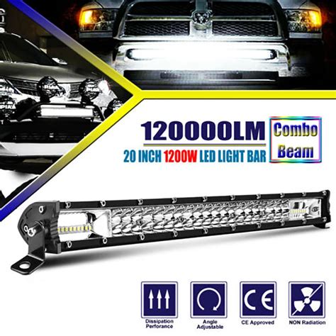 Combo Feixe LED Light Bar Off Road Luzes De Condu O Spot Luz De Inunda