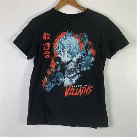 My Hero Academia League Of Villains Black Tshirt Size Gem