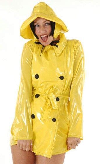 Yellow Pvc Vinyl Raincoat Pvc Raincoat Raincoat Jacket Yellow Raincoat Rain Jacket Rain