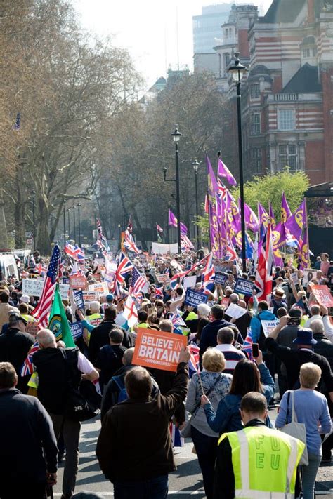 Brexit Day Protest In London Editorial Stock Image Image Of Signs