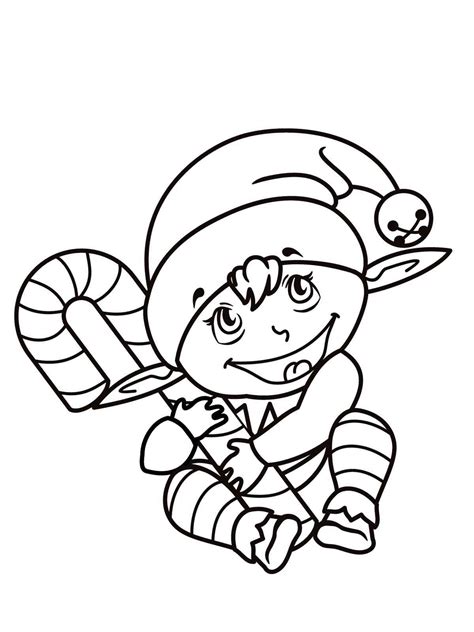 Candy Cane coloring page - Free printable