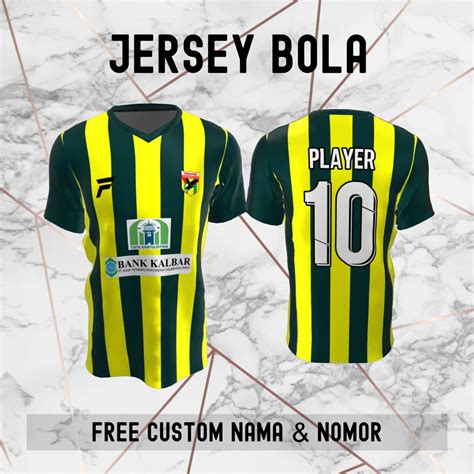 Jual Jersey Persipon Pontianak Klub Bola Baju Kaos Custom Nama Dan