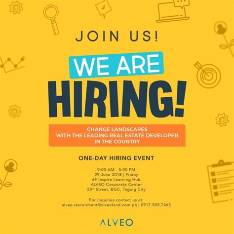 Ayala Land, Inc. on LinkedIn: One-day hiring event for Alveo Land on ...