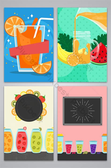 Cartoon fruit poster background image | Backgrounds AI Free Download ...