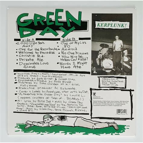 Green Day Kerplunk Album Cover