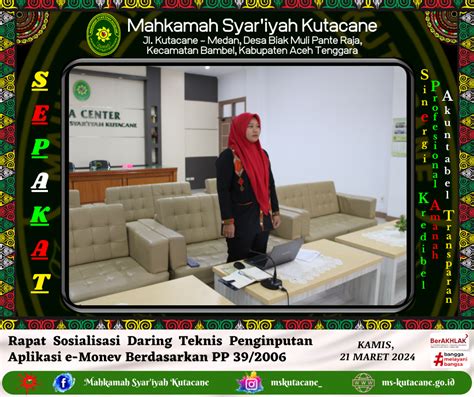 Ms Kutacane Kasubbag Umum Keuangan Dan Bendahara Ikuti Sosialisasi