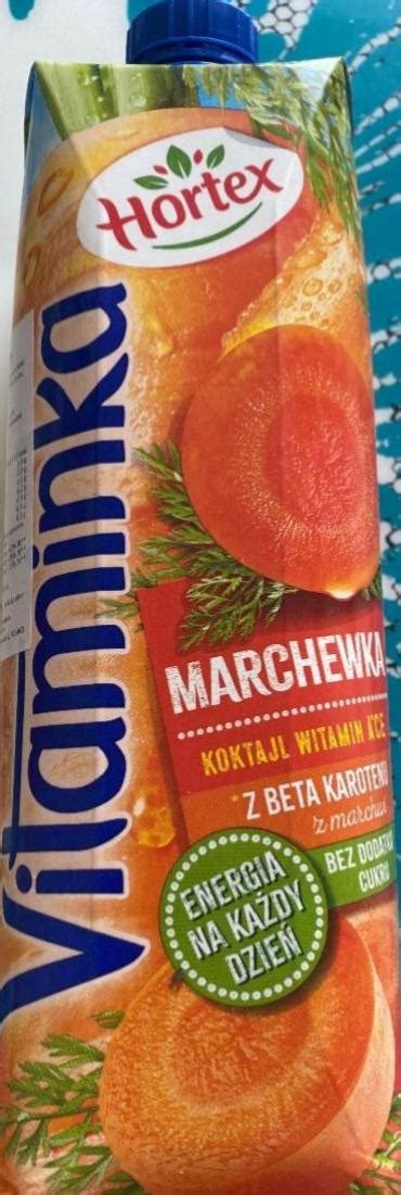 Vitaminka marchewka Hortex 1 l kalorie kJ i wartości odżywcze