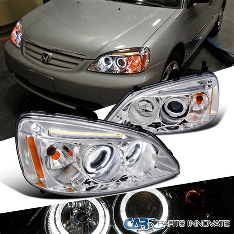 Faros Lupa Ojo De Angel Led Para Honda Civic