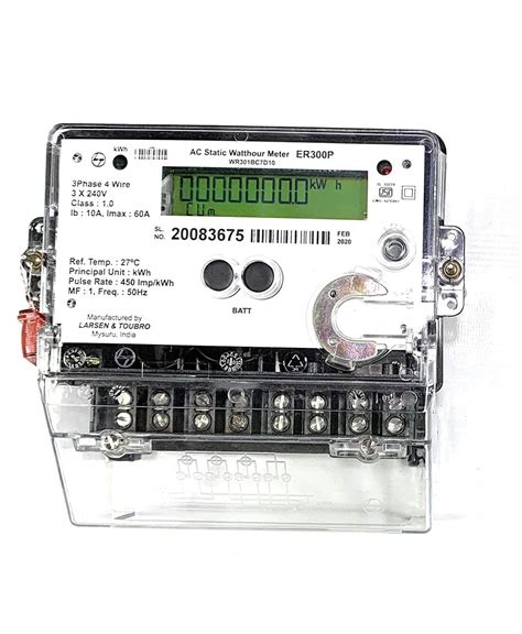 Larsen And Toubro L And T 3 Phase 4 Wire LCD AC Static Watt Hour Sub