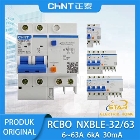 Jual RCBO MCB CHINT NXBLE 32 63 1P N 2P 3P N 6KA 30MA 6A 20A 32A 40A