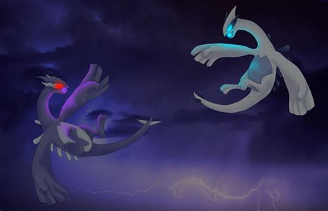 Lugia Vs Shadow Lugia By Exicco On Deviantart