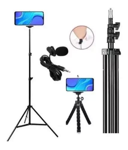 Kit Youtuber Trip Celular Microfone Lapela Grava O Parcelamento