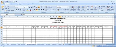 Contoh Format Rekap Absensi Karyawan Imagesee Images And Photos Finder